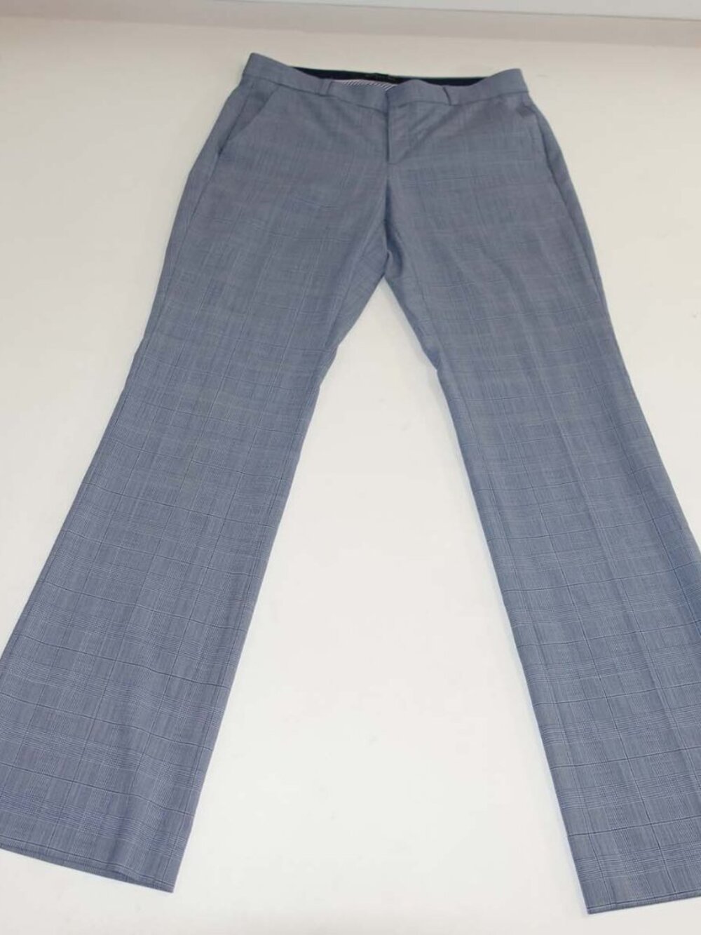 Banana Republic Women's Logan Fit Dress Pants Size 4 Blue Wool Blend 33" Inseam